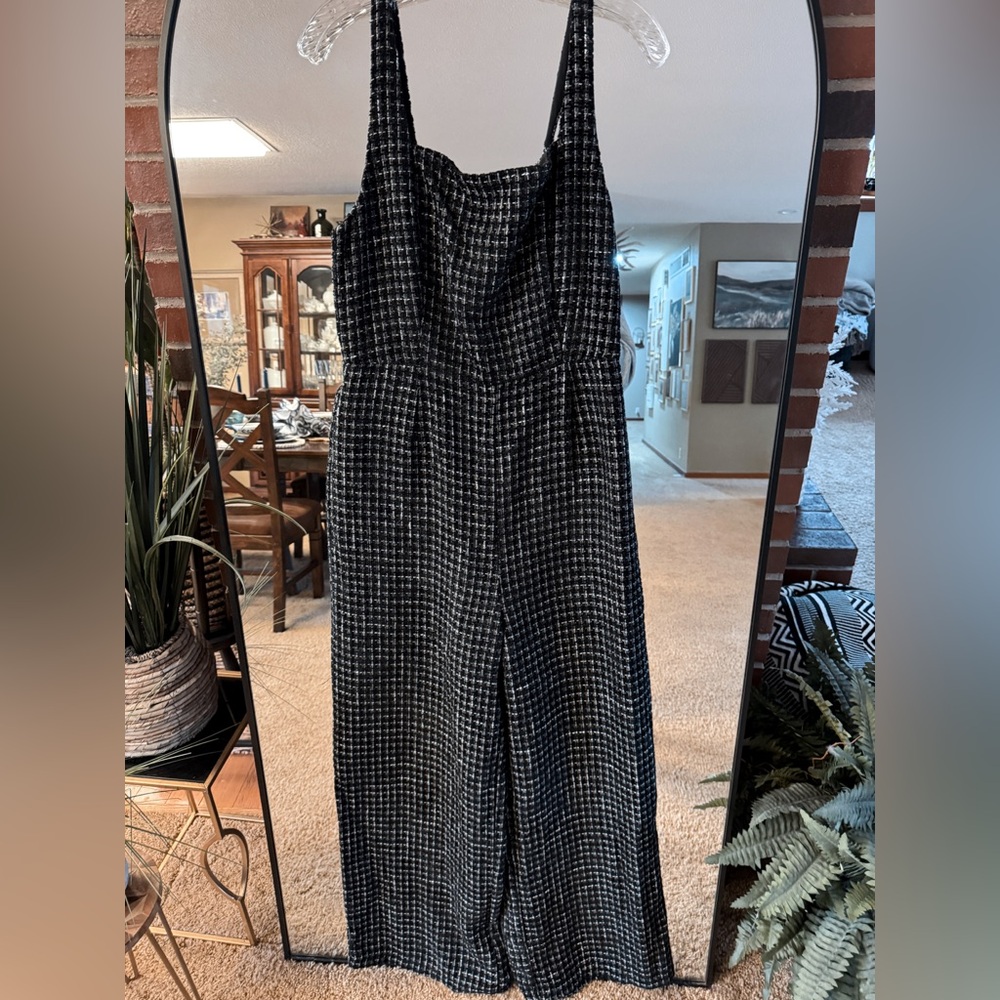 Elegant Black and White Tweed Jumpsuit from VICI